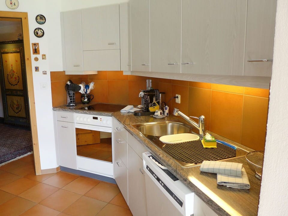 Property, Countertop, Room, Kitchen, Cabinetry, Furniture, Sink, Major Appliance, Yellow, House