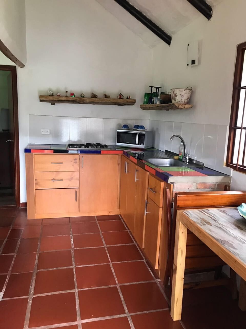 Double Room | Private kitchen | Fridge, microwave, stovetop