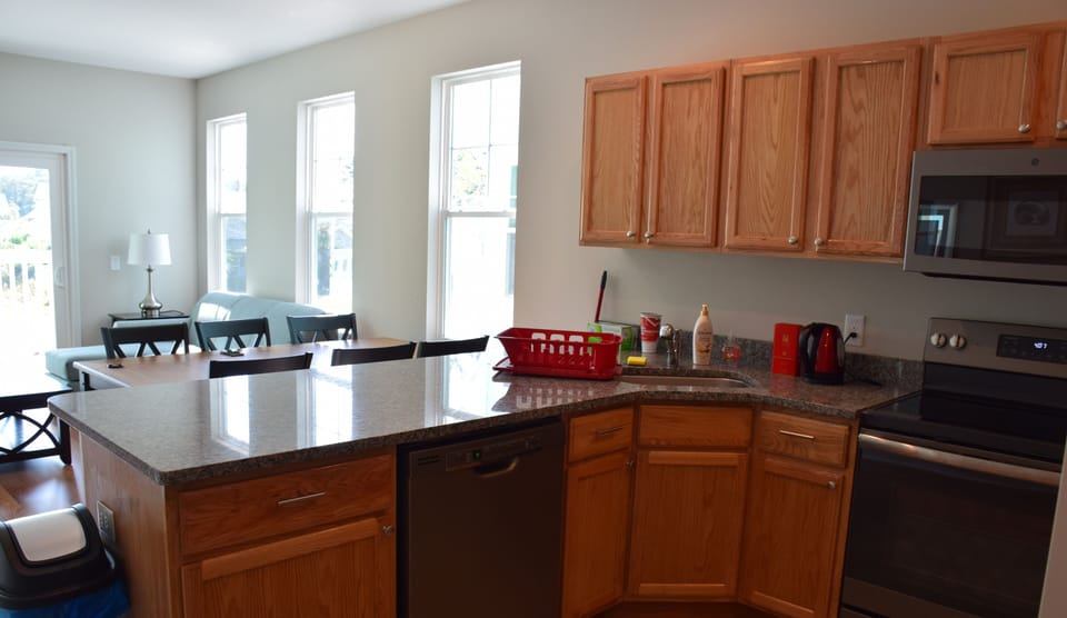 wide open kitchen-living room