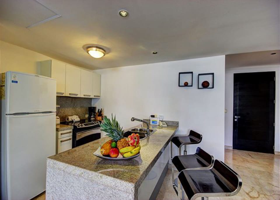 Condo | Private kitchen | Full-size fridge, microwave, oven, stovetop