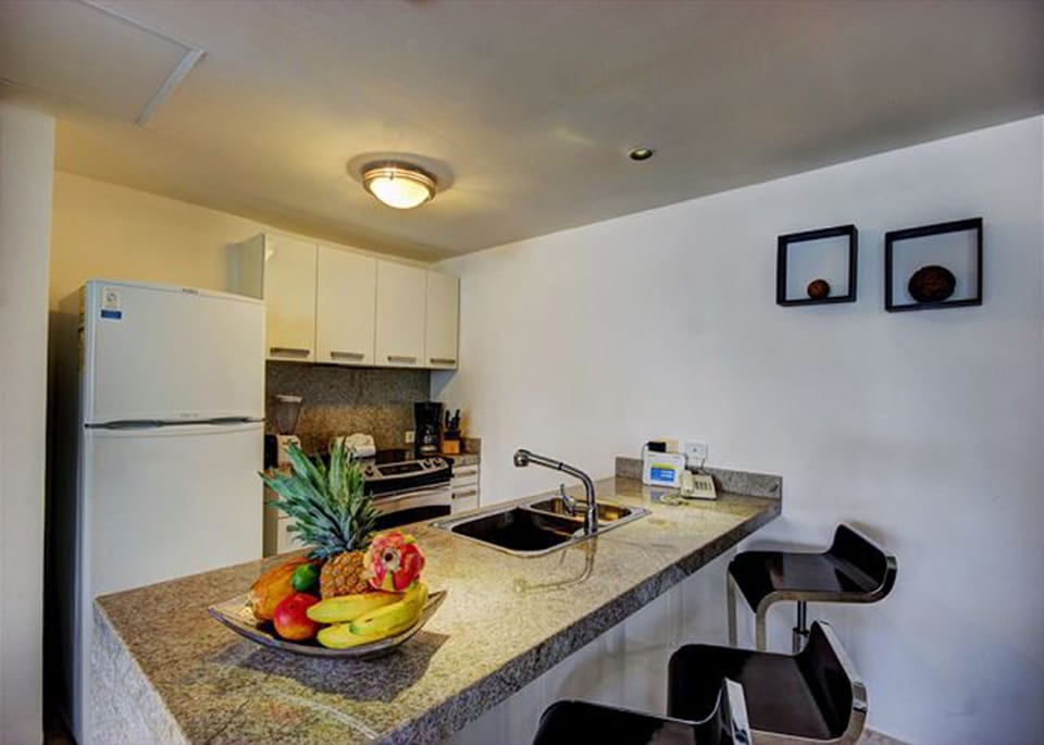 Condo | Private kitchen | Full-size fridge, microwave, oven, stovetop
