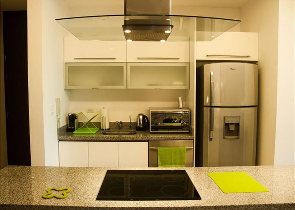 Condo | Private kitchen | Full-size fridge, microwave, oven, stovetop