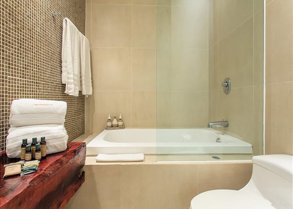 Condo | Bathroom | Shower, free toiletries, hair dryer, towels