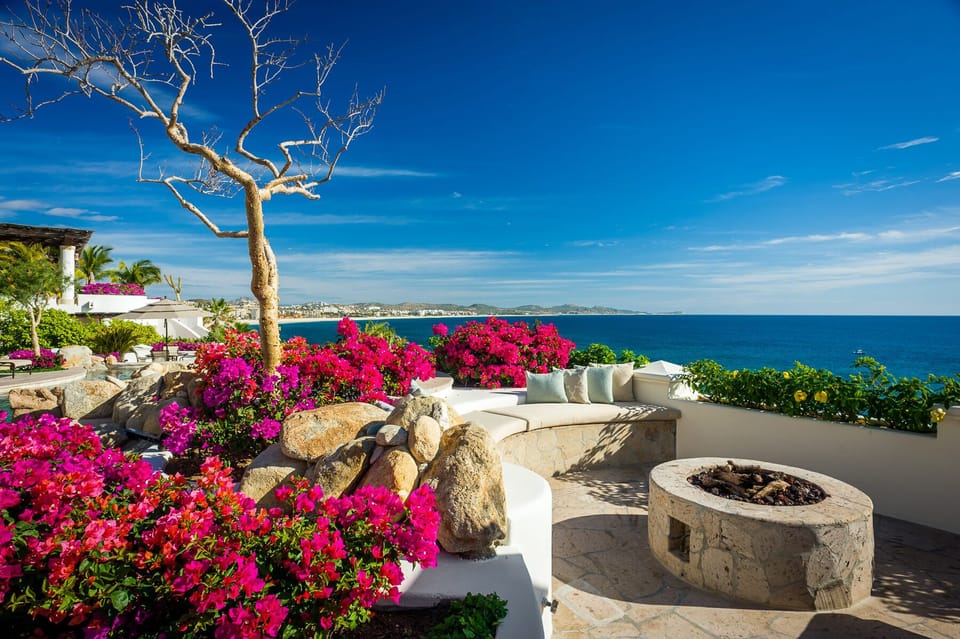 Gather together by the fire pit when the ocean breeze starts to feel a bit cold