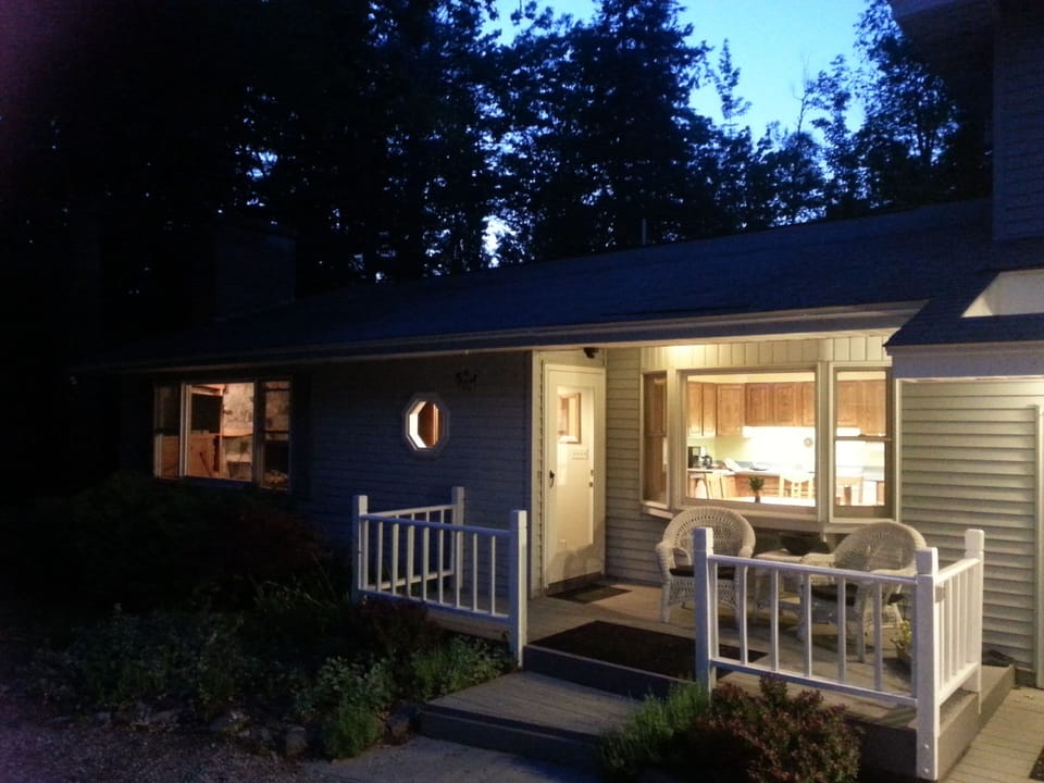 Front porch  at night