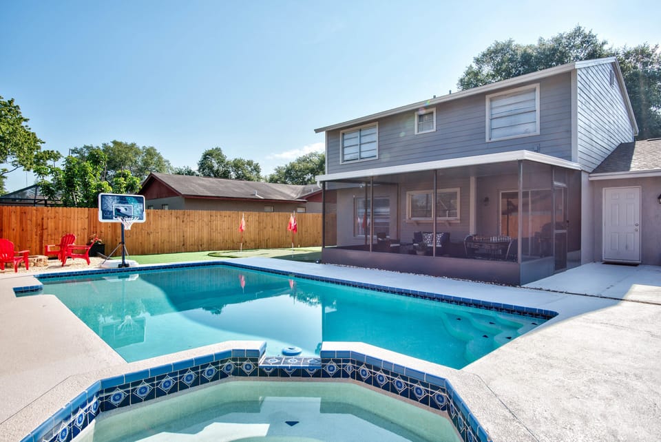 Spend a lazy afternoon by the pool relaxing and planning the day ahead.