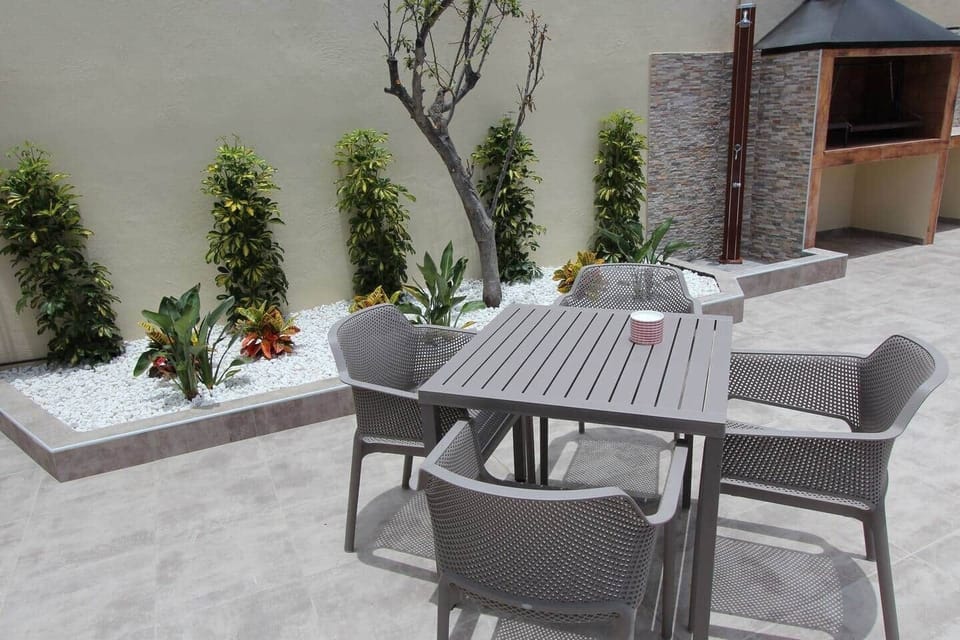 Terrace with outdoor shower