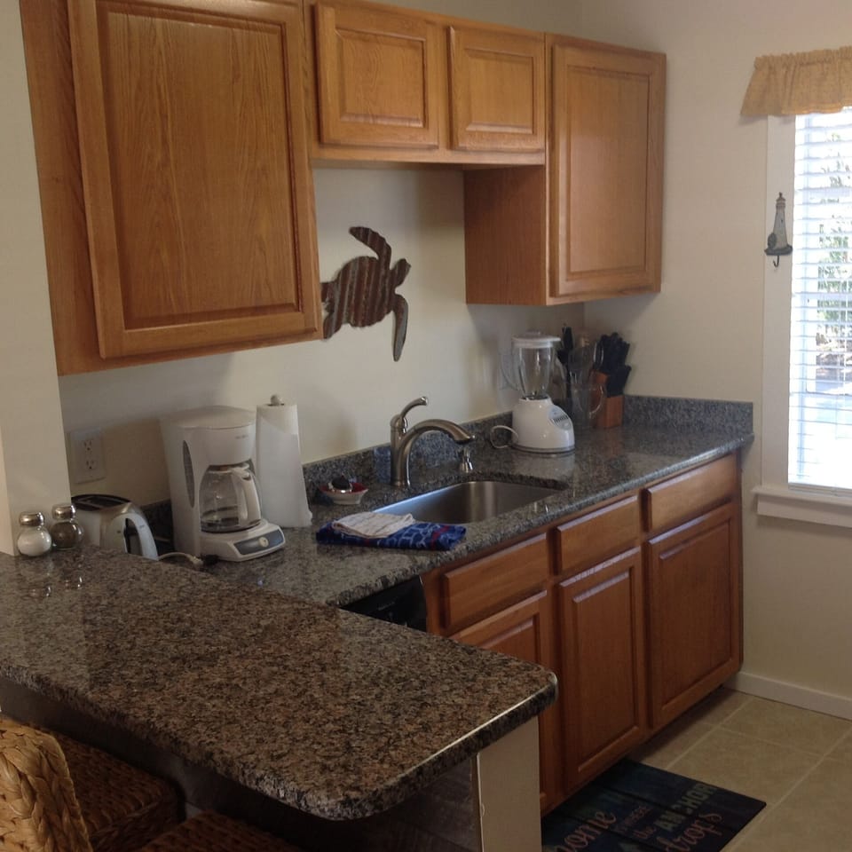 Kitchen with granite counters