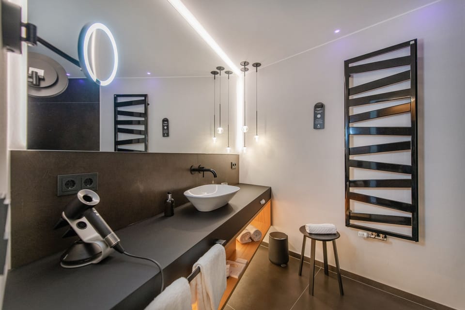 Deluxe Double Room | Bathroom | Shower, hair dryer, bathrobes, slippers