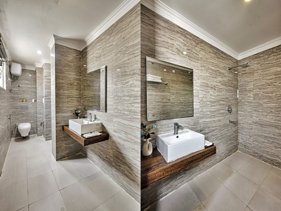 Shower, free toiletries