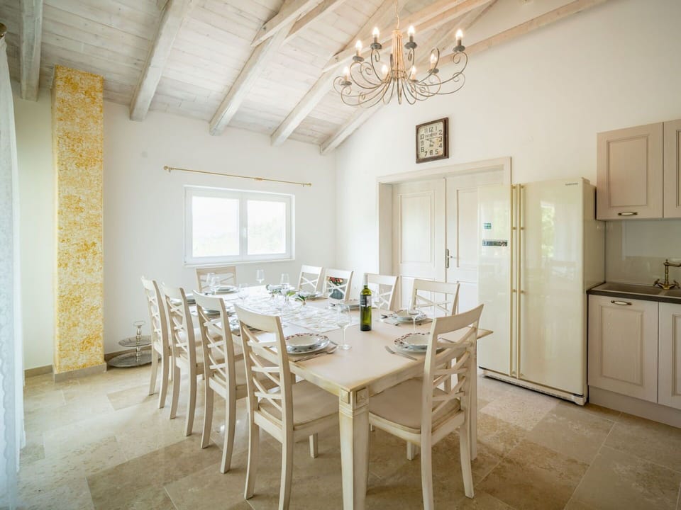 Room, Property, Dining Room, Furniture, Interior Design, Ceiling, Building, Floor, Table, Yellow
