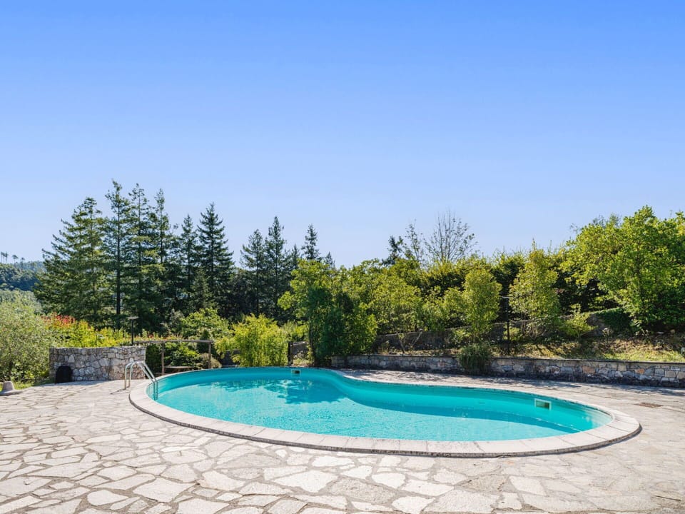 Blue, Swimming Pool, Outdoor Furniture, Flagstone, Resort, Shade, Eco Hotel, Garden, Landscaping, Backyard