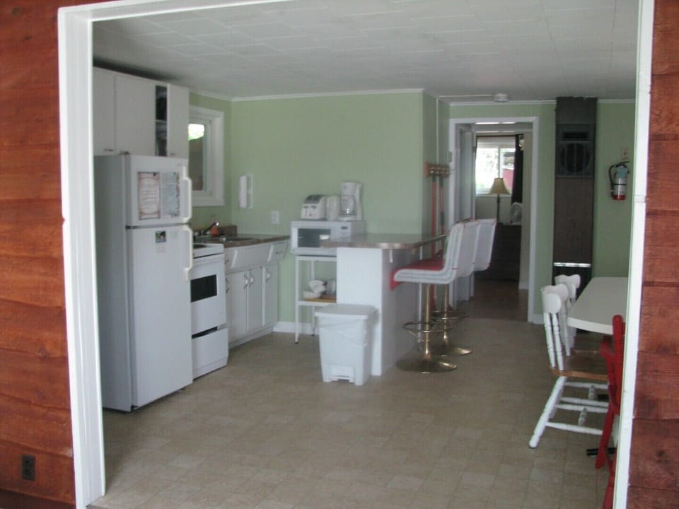 The kitchen area