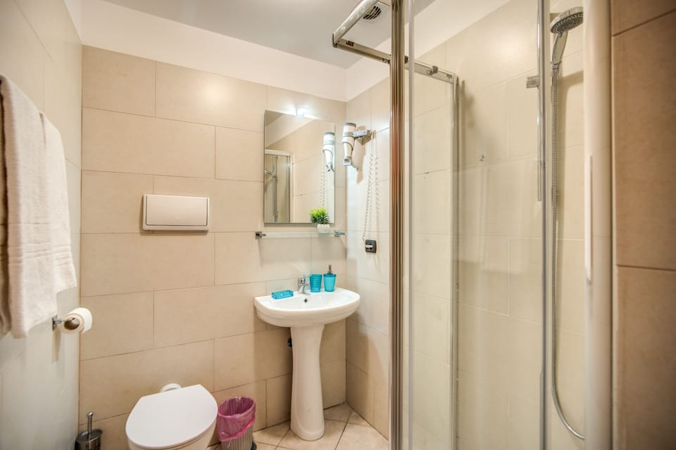 Economy Double Room | Bathroom | Shower, hair dryer, bidet, towels