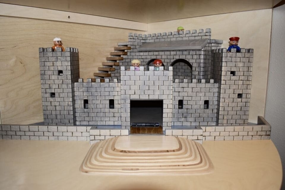 Lego Room - Upstairs. Wood Castle.