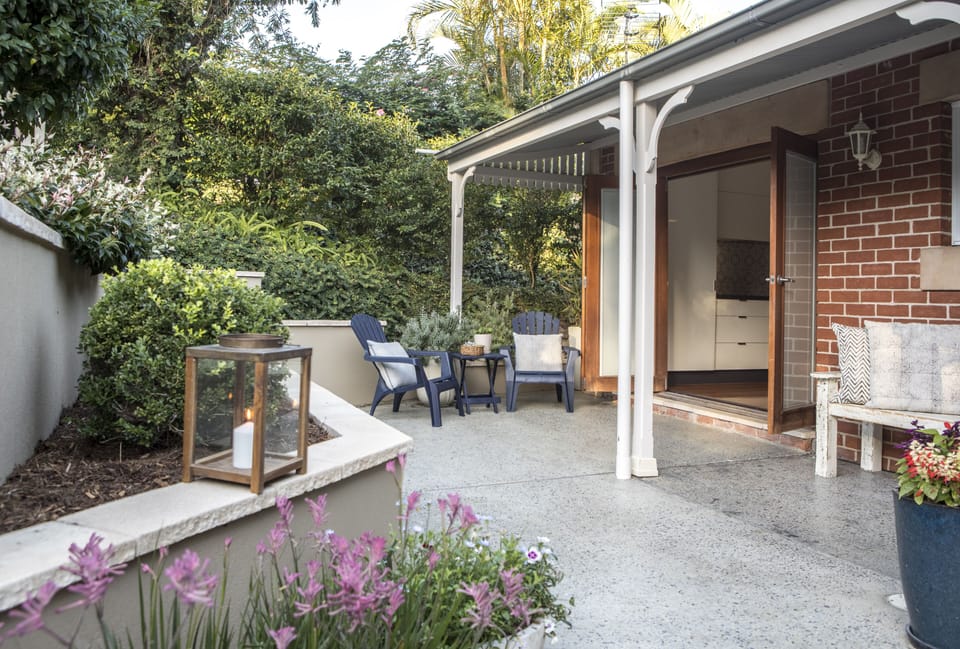 Outdoor dining area
