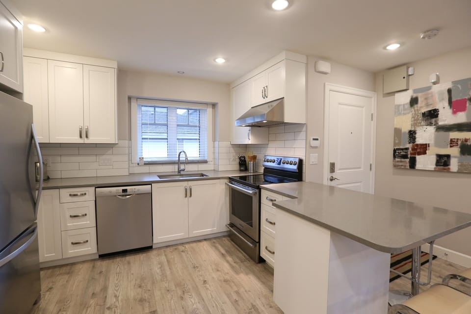 Kitchen with plenty of cabinets.
