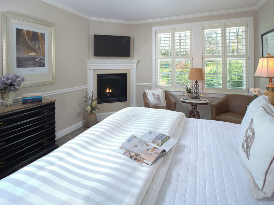 Bass River Light Room | Premium bedding, pillowtop beds, iron/ironing board, free WiFi