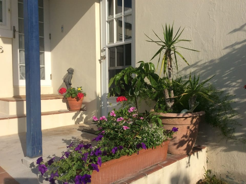 The apartment is the door on the right.