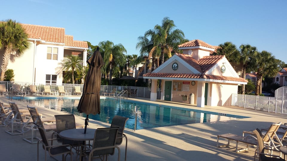 Heated Pool steps from your unit