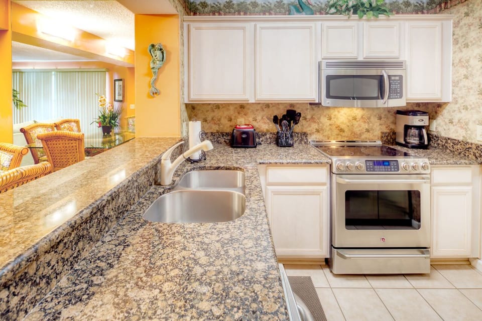 Kitchen - Don’t feel like dining out? The kitchen is fully equipped to enjoy all your favorite meals from home.