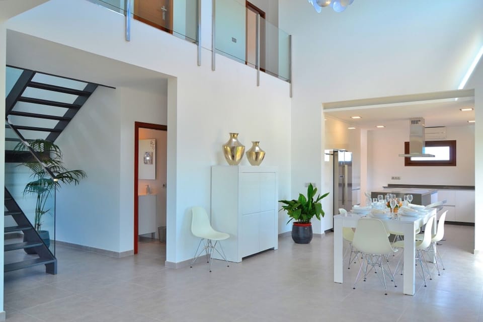 Bright dining room of the villa