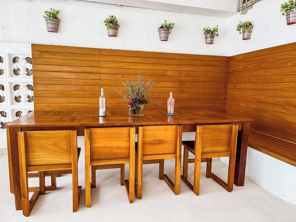 Enjoy a meal on the beachfront terrace