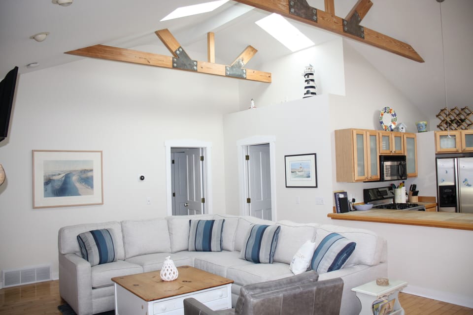 Cozy seating area with natural light