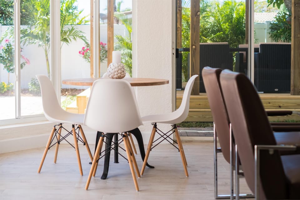 Unique furnishings accent this beautiful home