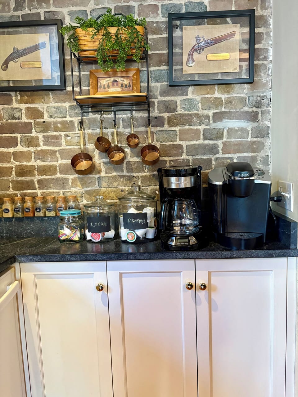 Coffee Service - a Keurig and a traditional drip-type maker