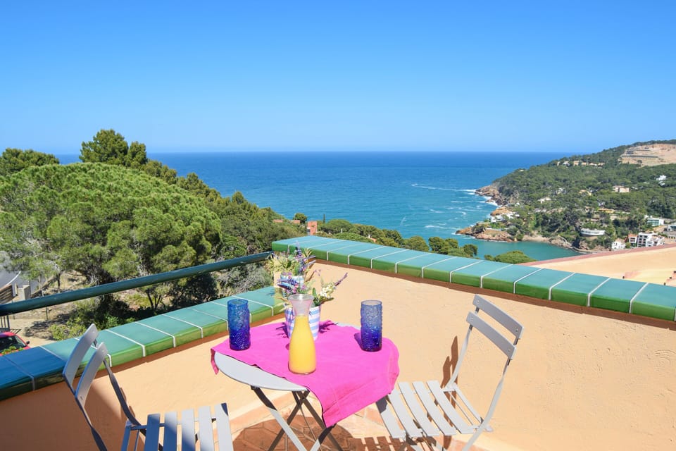 Terrace  with spectacular sea views to Begur and Pals Beach-SA PUNTA COSTA BRAV