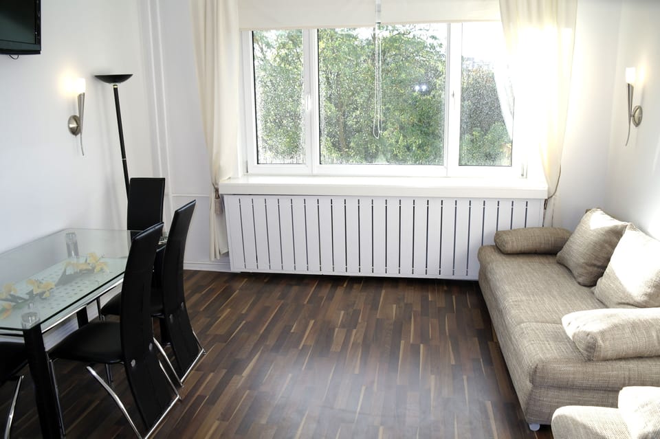 Apartment, 1 Bedroom, Balcony | Living room | Flat-screen TV