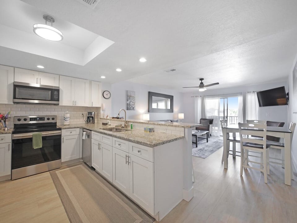 Kitchen and living area