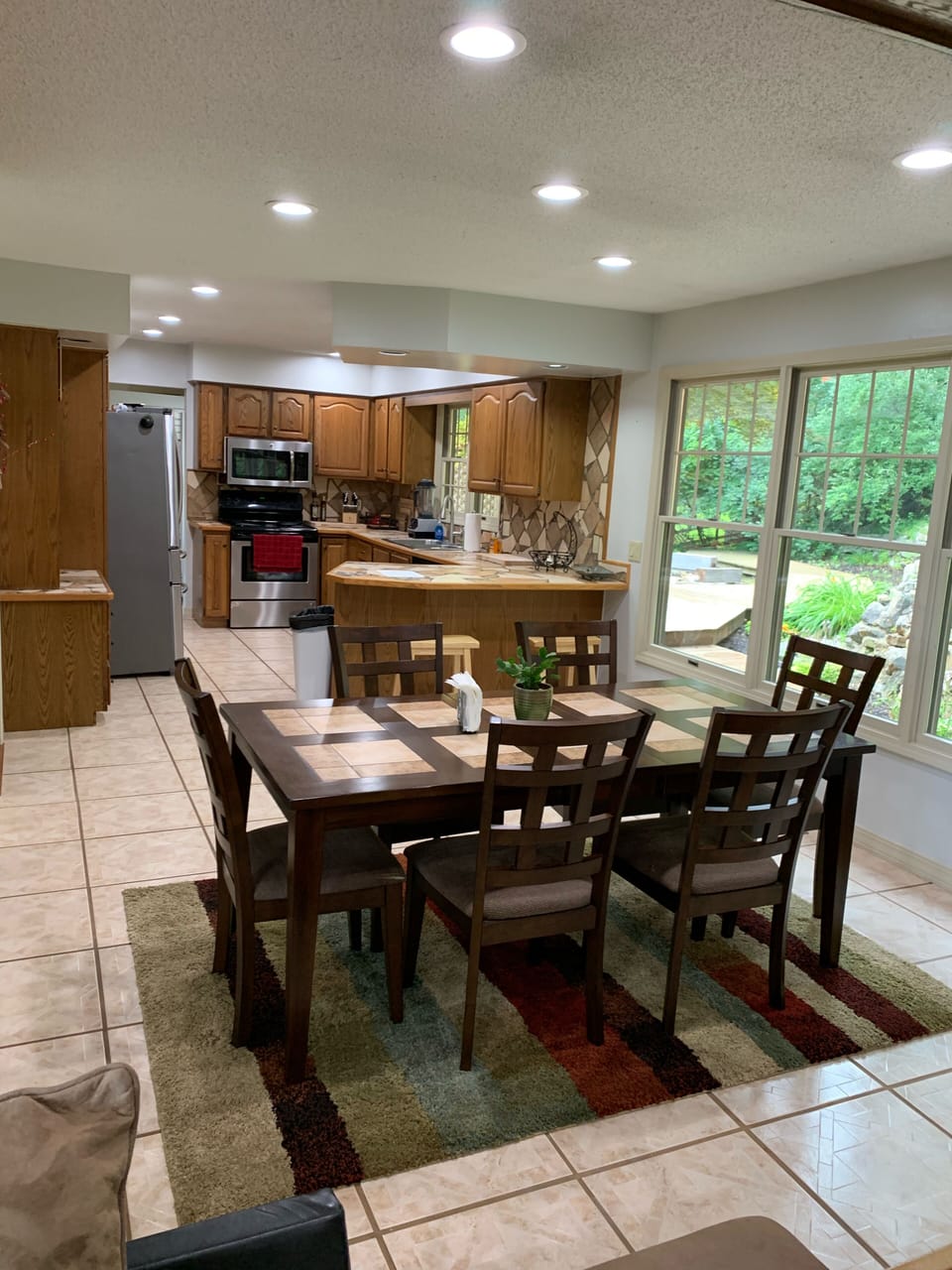Spacious open kitchen layout.  