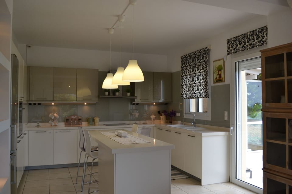 Luxury Villa, 3 Bedrooms, Sea View, Oceanfront | Private kitchen | Full-size fridge, microwave, oven, stovetop