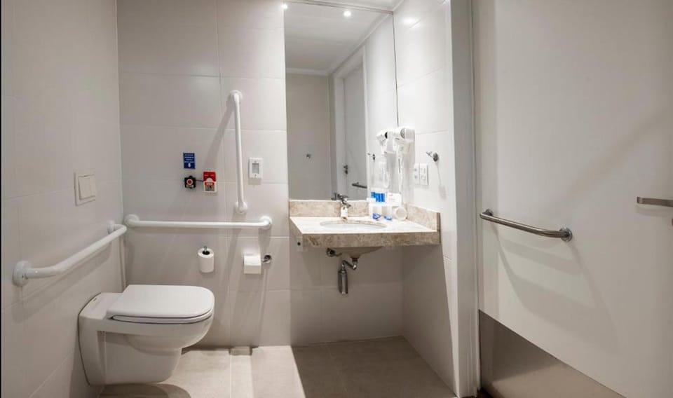 Standard Room, 1 King Bed, Accessible | Bathroom | Shower, rainfall showerhead, free toiletries, hair dryer