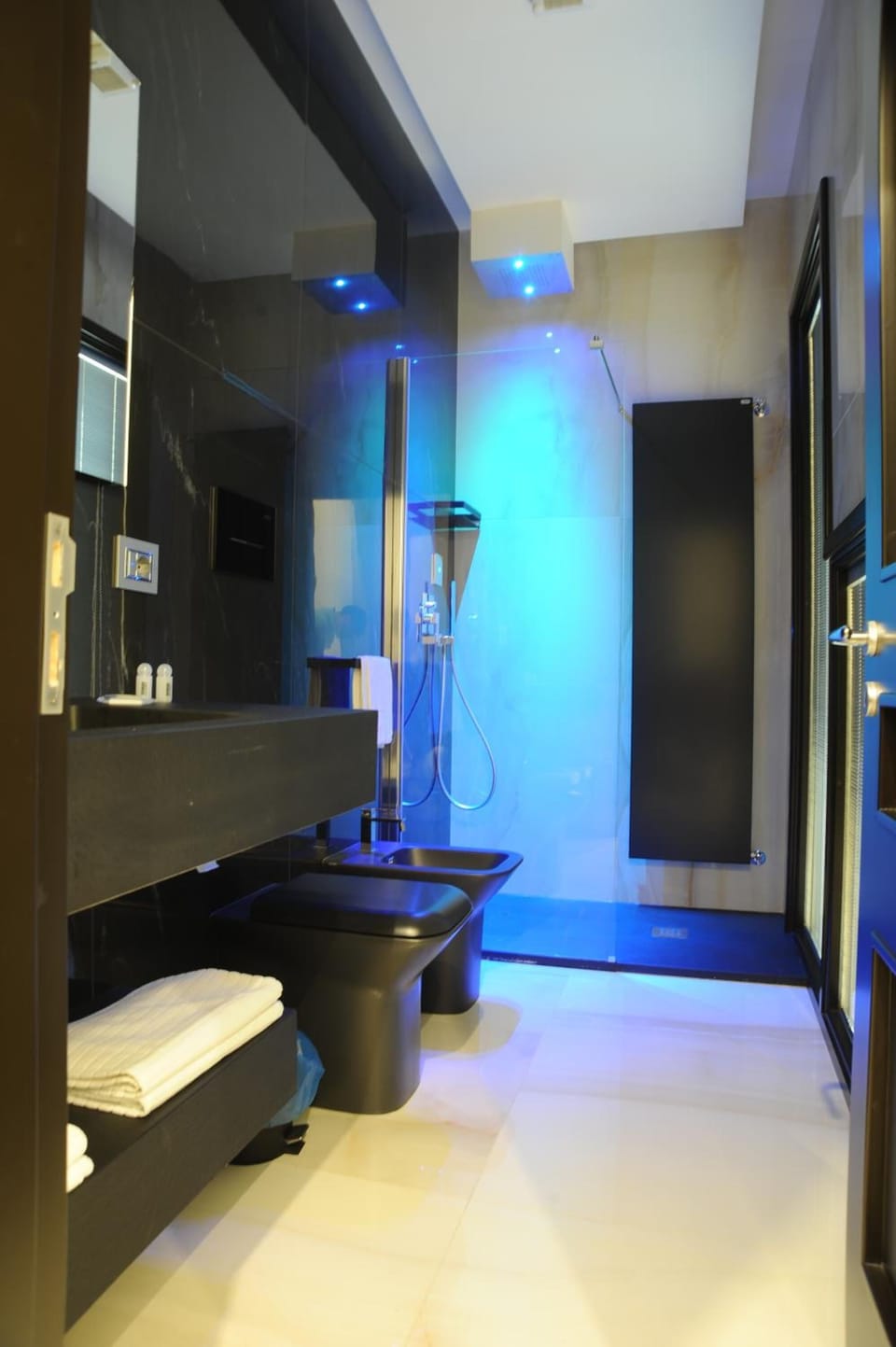 Shower, free toiletries, hair dryer, bidet