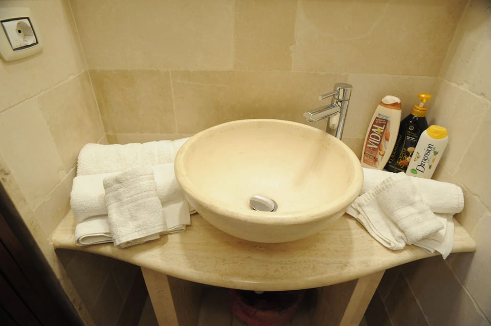 Shower, free toiletries, hair dryer, bidet