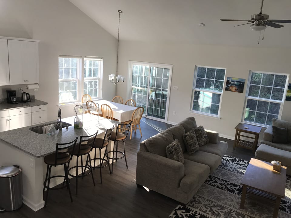 Spacious two story family room