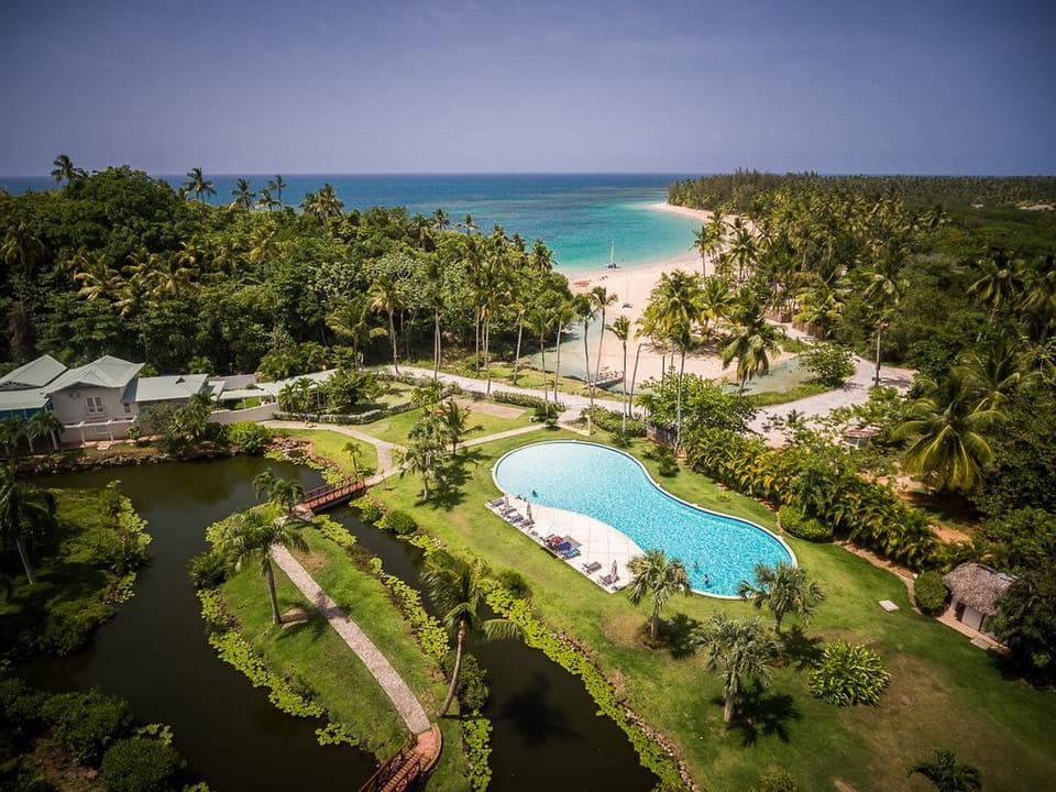 aerial view of the Gardens leading to the communal pool and Beach 