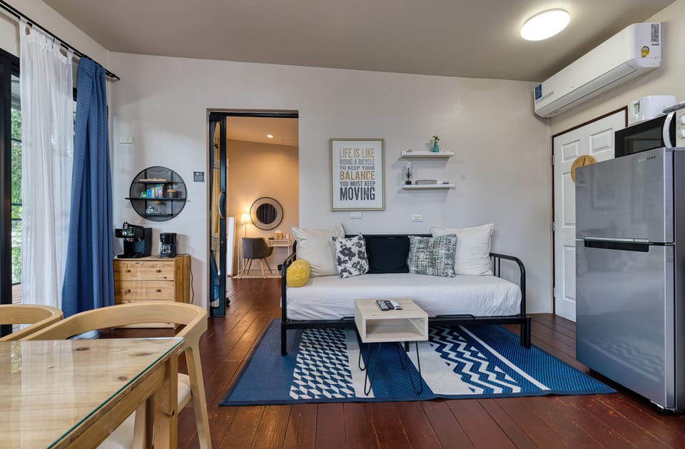 Two Bedroom Bungalow with Terrace | Living area | 40-inch flat-screen TV with digital channels, Smart TV