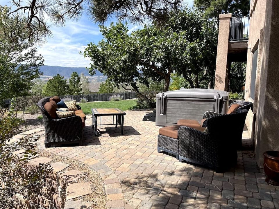 Backyard Patio with Hot Tub