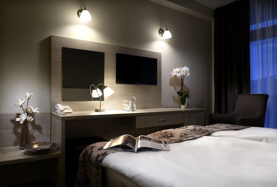Classic Double Room, City View | Minibar, in-room safe, desk, laptop workspace