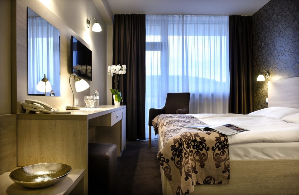 Classic Double Room, City View | Minibar, in-room safe, desk, laptop workspace