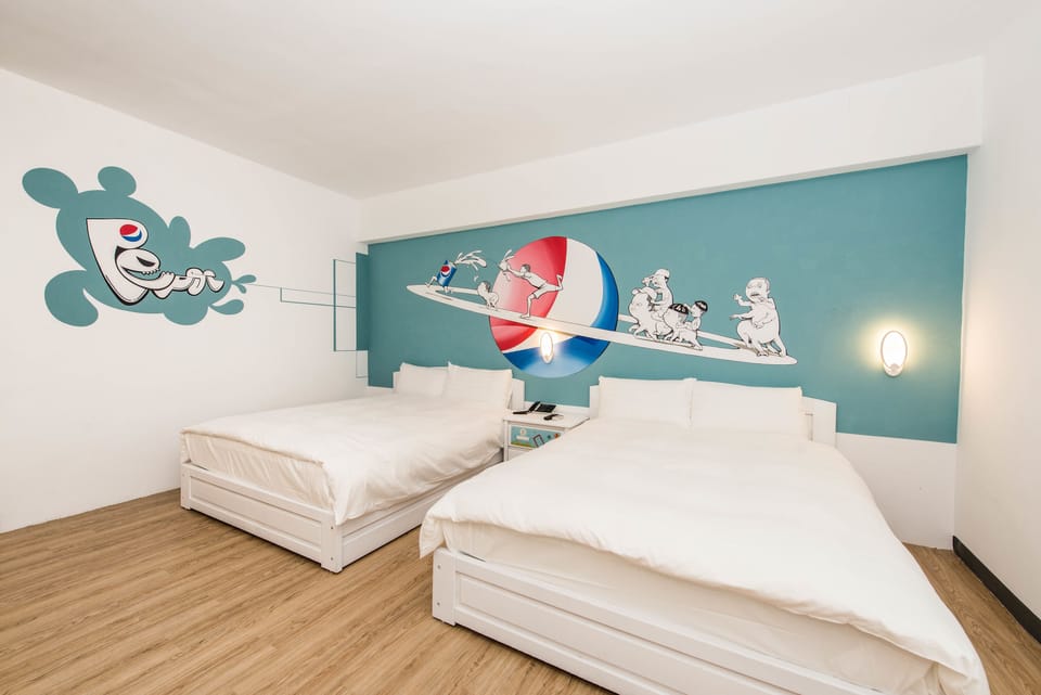 Family Quadruple Room, 2 Double Beds | Desk, blackout drapes, soundproofing, free WiFi