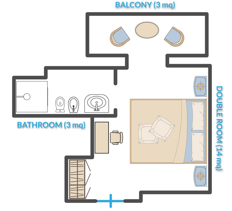 Double or Twin Room | In-room safe, desk, blackout drapes, soundproofing