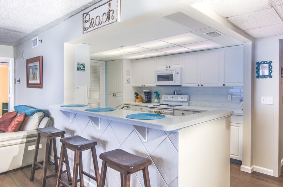 Updated kitchen with quartz countertops