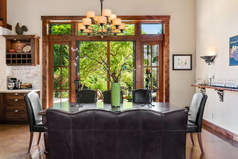 Our dining table seats 8 comfortably.