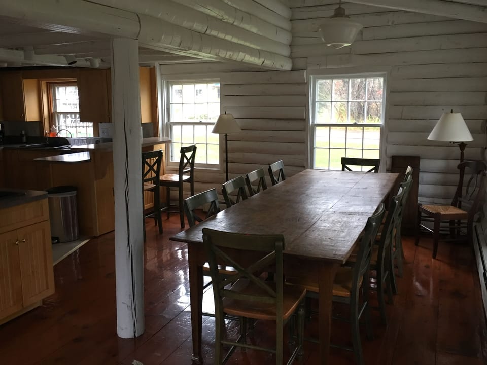 Dining room convenient to kitchen.