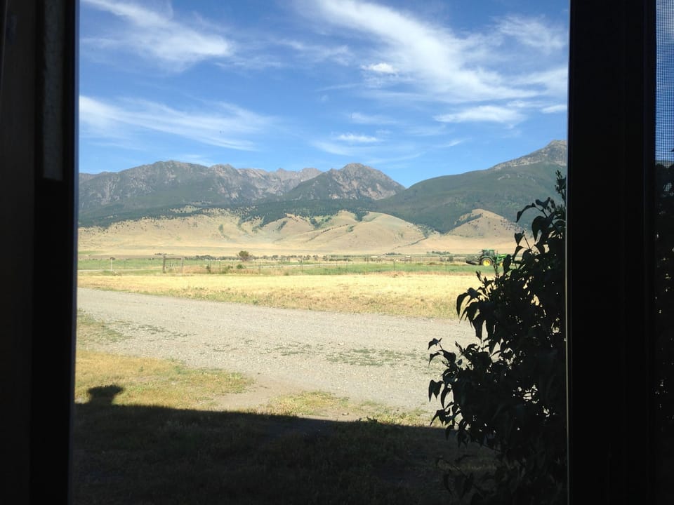 View out the East window